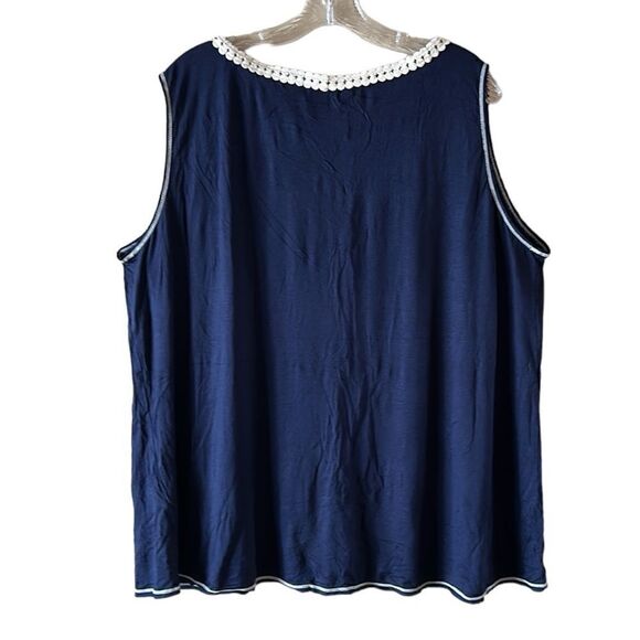 NEW Max Studio Navy Blue Tank Top - Picture 5 of 5